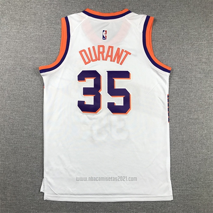 Camiseta Nino Phoenix Suns Kevin Durant #35 Association 2023-24 Blanco